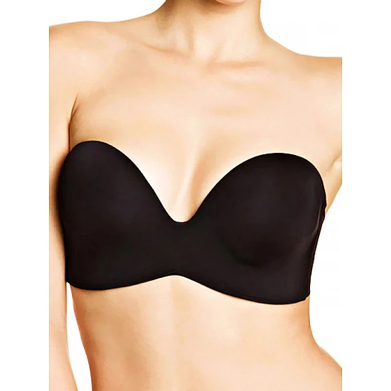 Σουτιέν Ultimate Strapless Push Up Hand Support Αόρατη Μπανέλα Βαθύ Ντεκολτέ Wonderbra W032D-1001 ΜΑΥΡΟ
