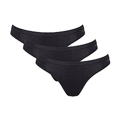 Γυναικεία slip 3 PACK 3 τεμαχίων Sloggi GO Daily Cotton Mini 10222320-0004 ΜΑΥΡΟ