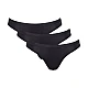 Γυναικεία slip 3 PACK 3 τεμαχίων Sloggi GO Daily Cotton Mini 10222320-0004 ΜΑΥΡΟ