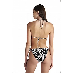 Γυναικείο Μαγιό Bikini set Pυθμιζόμενο Tρίγωνο Πάνω - με κορδόνι Κάτω Blu4u 25357702-02 ΜΑΥΡΟ ΜΠΕΖ