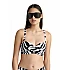 Γυναικείο Μαγιό Bikini Top Strapless Ντραπέ Μπανέλα BLU4U 25366174D-02 D Cup ΜΑΥΡΟ ΛΕΥΚΟ