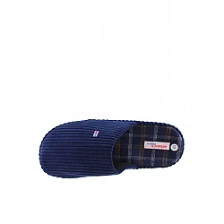 Ανδρική Χειμερινή παντόφλα Κοτλέ 41-46  ADAM'S 895-24507 ΜΠΛΕ
