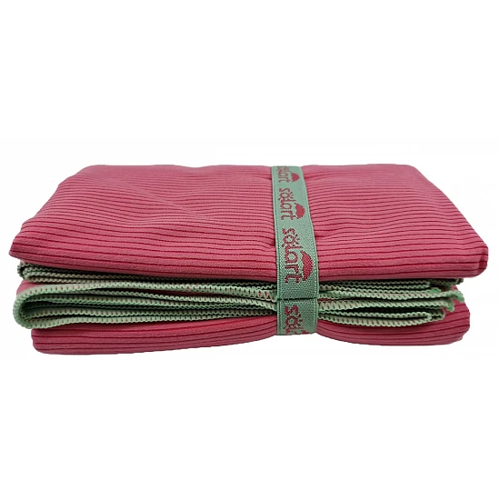 ΠΕΤΣΕΤΑ ΘΑΛΑΣΣΗΣ MICROFIBER Κοτλέ Super Απορροφητική Ελαφριά EXTRA LARGE 110x175cm SOLART 4966 ΡΟΖ-ΠΕΤΡΟΛ