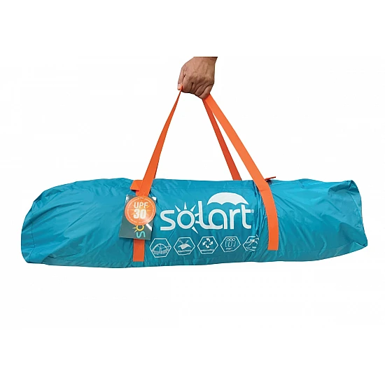 Σκηνή Παραλίας 210cm X210cmX135cm 4 Ατόμων με Αυτόματο Άνοιγμα Προστασία από UV Άξονες Fiberglass 7.9mm Solart 1664 ΠΕΤΡΟΛ