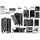 Βαλίτσα trolley Καμπίνας Πολυκαρμπονικό (PC) Σκληρή Laptop Μικρή 55x34,5x23cm 33LT NAUTICA 2910 ΜΑΥΡΟ