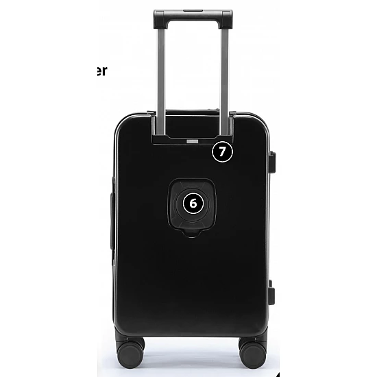 Βαλίτσα trolley Καμπίνας Πολυκαρμπονικό (PC) Σκληρή Laptop Μικρή 55x34,5x23cm 33LT NAUTICA 2910 ΜΑΥΡΟ