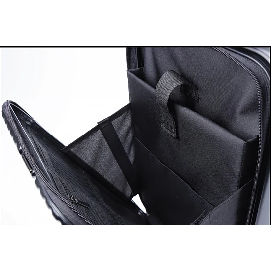 Βαλίτσα trolley Καμπίνας Πολυκαρμπονικό (PC) Σκληρή Laptop Μικρή 55x34,5x23cm 33LT NAUTICA 2910 ΜΑΥΡΟ