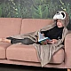 Παιδική Κουβέρτα Fleece 100cm x 130cm με κουκούλα σχέδιο sloth Noxxiez BL809 ΜΠΕΖ