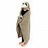 Παιδική Κουβέρτα Fleece 100cm x 130cm με κουκούλα σχέδιο sloth Noxxiez BL809 ΜΠΕΖ