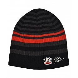 Παιδικό Σκουφάκι Πλεκτό Ακρυλικό One Size Ριγέ PAUL FRANK STAMION PF02008 ΜΑΥΡΟ