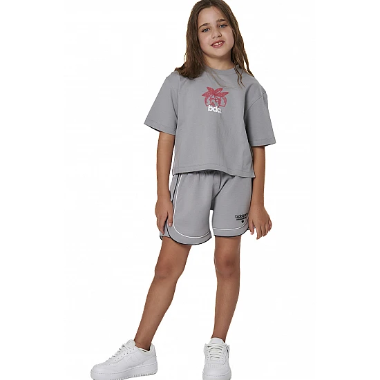 ΠΑΙΔΙΚΟ TECH FLEECE ΣΟΡΤΣ ΓΙΑ ΚΟΡΙΤΣΙΑ Body Action 032605-01-ULTIMATE GREY