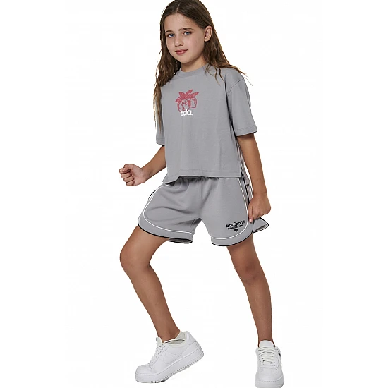 ΠΑΙΔΙΚΟ TECH FLEECE ΣΟΡΤΣ ΓΙΑ ΚΟΡΙΤΣΙΑ Body Action 032605-01-ULTIMATE GREY