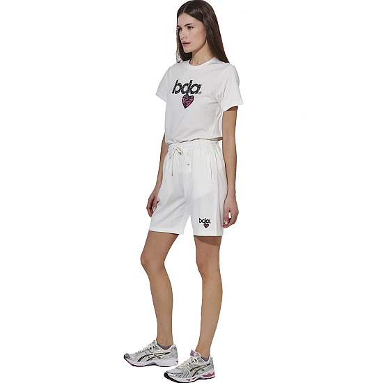 ΓΥΝΑΙΚΕΙΟ ΒΑΜΒΑΚΕΡΟ T-SHIRT Body Action 051618-01-STAR WHITE