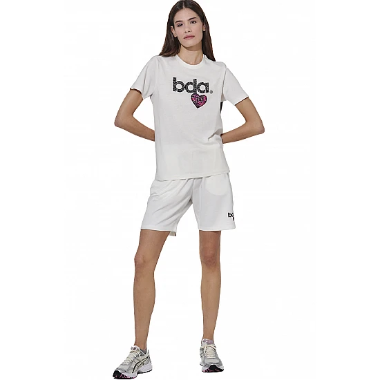 ΓΥΝΑΙΚΕΙΟ ΒΑΜΒΑΚΕΡΟ T-SHIRT Body Action 051618-01-STAR WHITE
