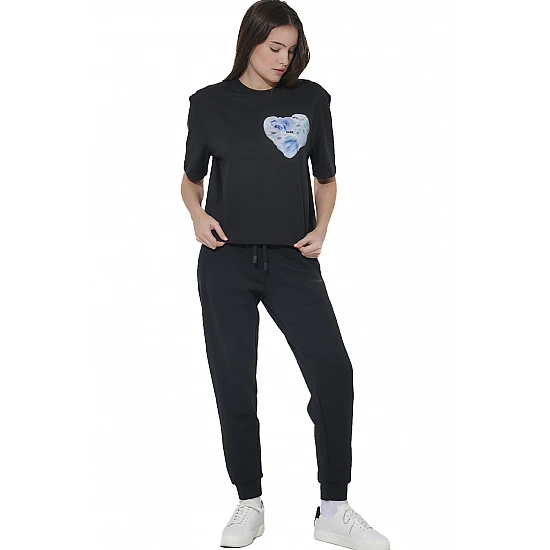 ΓΥΝΑΙΚΕΙΟ ΒΑΜΒΑΚΕΡΟ T-SHIRT Body Action 051624-01-BLACK