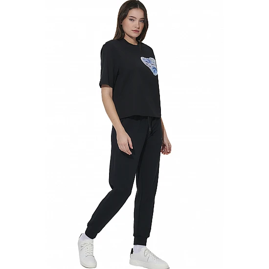 ΓΥΝΑΙΚΕΙΟ ΒΑΜΒΑΚΕΡΟ T-SHIRT Body Action 051624-01-BLACK