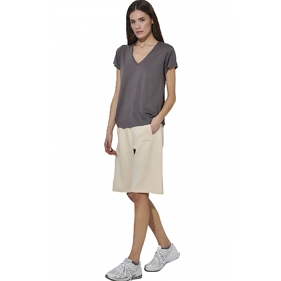 ΓΥΝΑΙΚΕΙΟ V-NECK T-SHIRT Body Action 051627-01-STEEL GREY