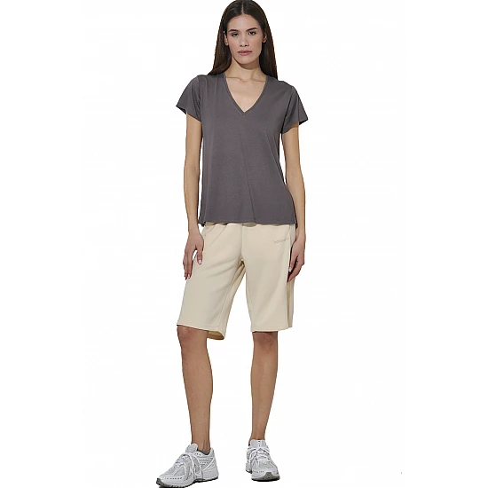 ΓΥΝΑΙΚΕΙΟ V-NECK T-SHIRT Body Action 051627-01-STEEL GREY