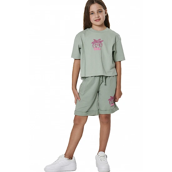 ΠΑΙΔΙΚΟ T-SHIRT ΓΙΑ ΚΟΡΙΤΣΙΑ Body Action 052603-01-PISTACHIO GREEN