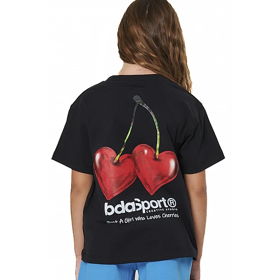 ΠΑΙΔΙΚΟ T-SHIRT ΓΙΑ ΚΟΡΙΤΣΙΑ Body Action 052604-01-BLACK