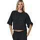 ΓΥΝΑΙΚΕΙΑ CROPPED ΜΠΛΟΥΖΑ  Body Action 061526-01-BLACK