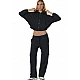 ΓΥΝΑΙΚΕΙΑ CROPPED ZΑΚΕΤΑ ΜΕ ΚΟΥΚΟΥΛΑ Body Action 071528-01-BLACK