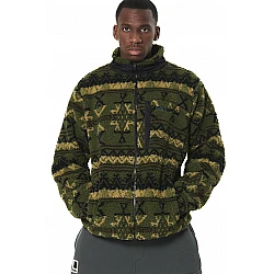 ΑΝΔΡΙΚΗ SHERPA ΖΑΚΕΤΑ  Body Action 073529-01-GREEN BLACK WINTER PASS