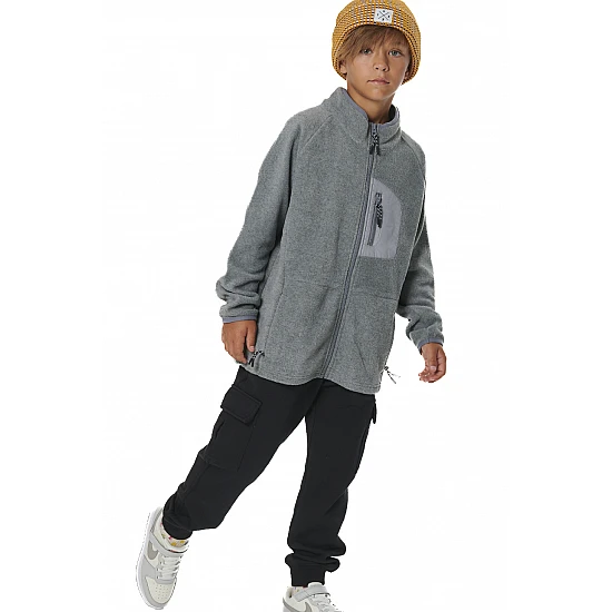 ΠΑΙΔΙΚΗ POLAR FLEECE ΖΑΚΕΤΑ ΓΙΑ ΑΓΟΡΙΑ Body Action 074505-01-DARK MELANGE GREY