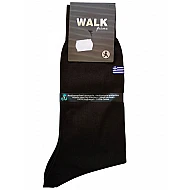 Ανδρική Κάλτσα βαμβάκι WALK W100-16 καφέ