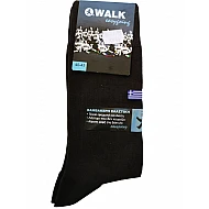 Ανδρική Κάλτσα βαμβάκερη ελαστική WALK W104 καφέ