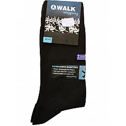 Ανδρική Κάλτσα βαμβάκερη ελαστική WALK W104 καφέ