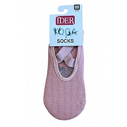Γυναικείο Καλτσάκι Γιόγκα Βαμβακερό One Size 36-41 Αντιολισθητικός Πάτος βετουζάκια ABS Λάστιχο Στήριξης IDER 2103 ΡΟΖ