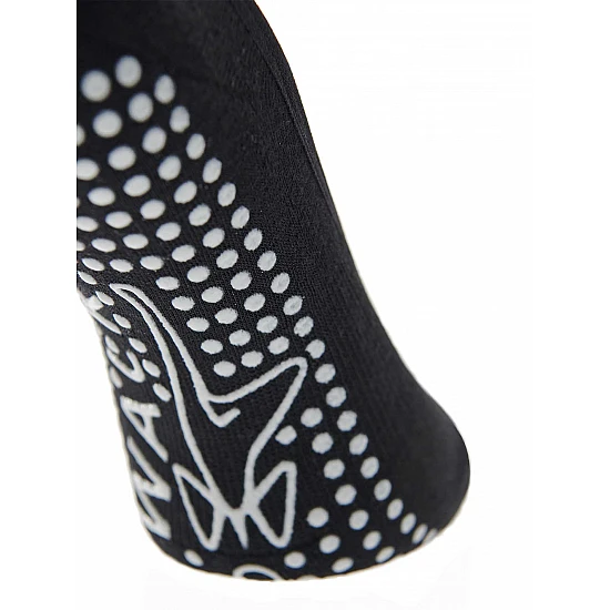 Γυναικεία Κάλτσα Γιόγκα Pilates Βαμβακερή One Size 36-41 Αντιολισθητικός Πάτος βετουζάκια Χιαστά Λάστιχα Στήριξης WALK W145-1 ΜΑΥΡΟ