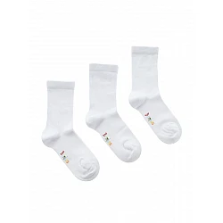 Παιδική Κάλτσα bamboo 35-38 ONE SIZE 3 Ζεύγη WALK SOCKS W1810-3-010101 ΛΕΥΚΟ