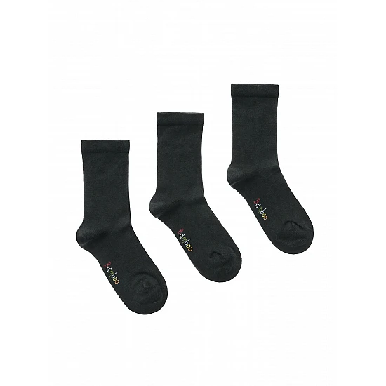 Παιδική Κάλτσα bamboo 35-38 ONE SIZE 3 Ζεύγη WALK SOCKS W1810-3-020202 ΜΑΥΡΟ