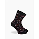 Κάλτσα Βαμβακερή Σχέδιο Wine One Size 36-40 Μαλακό Λάστιχο WALK W132-9-02 ΜΑΥΡΟ