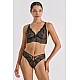 Δαντελένιο Σετ Εσωρούχων   Μαύρο Milena By Paris Set10193-8464-Μαύρο