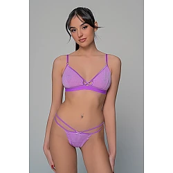 Σετ Εσωρούχων Λύκρα   Λιλά Milena By Paris Set10201_7719-Λιλά