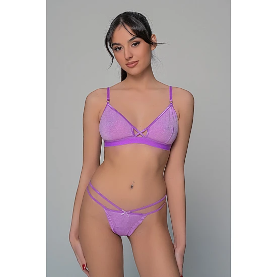Σετ Εσωρούχων Λύκρα   Λιλά Milena By Paris Set10201_7719-Λιλά