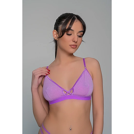 Σετ Εσωρούχων Λύκρα   Λιλά Milena By Paris Set10201_7719-Λιλά