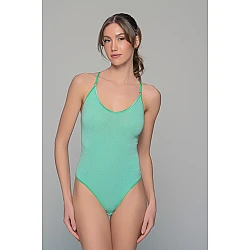 Κορμάκι Bikini Ιριδίζουσα Λύκρα   Aqua Milena By Paris 002507-Aqua