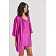 Νυχτικάκι Σατέν Ζακάρ + String   Magenta Milena By Paris 003429-Magenta