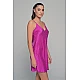 Νυχτικάκι Σατέν Ζακάρ + String   Magenta Milena By Paris 003429-Magenta