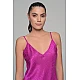 Νυχτικάκι Σατέν Ζακάρ + String   Magenta Milena By Paris 003429-Magenta