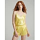 Σετ Σατέν Babydoll με Ρόμπα   Κίτρινο Milena By Paris Set4176_5220-Κίτρινο