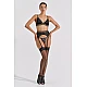 Σετ Sexy Εσωρούχων με Bralette, Ζαρτιέρα και String   Μαύρο ασημί Milena By Paris Set10208_5428-Μαύρο-ασημί