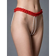 G string με Πέρλες στον Καβάλο   Κόκκινο Milena By Paris 060109-Κόκκινο