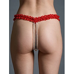 G string με Πέρλες στον Καβάλο   Κόκκινο Milena By Paris 060109-Κόκκινο
