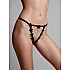 Ανοιχτό G string με Μαργαρίτες – Λευκό Milena By Paris 060113-Μαύρο
