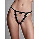 Ανοιχτό G string με Μαργαρίτες – Λευκό Milena By Paris 060113-Μαύρο